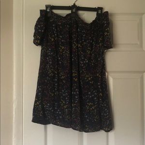 old navy floral off the shoulder top sz xl